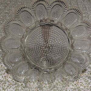 Vintage Indiana Glass Hobnail Deviled Egg Tray